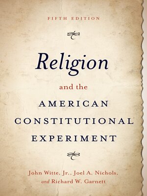 cover image of Religion and the American Constitutional Experiment